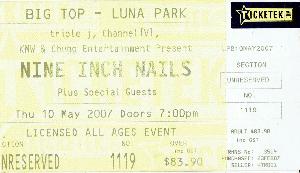 <a href='concert.php?concertid=698'>2007-09-15 - Big Top in Luna Park - Sydney</a>